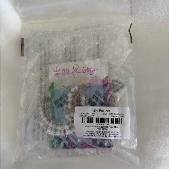 Lilly Pulitzer Summer Hoop Earrings NWT - Picture 4 of 7